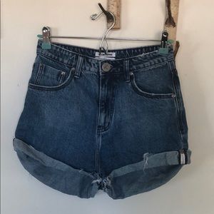 Blue jean shorts